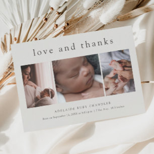 Postal Felicitación de amor y agradecimiento Colage de fo
