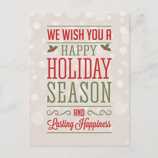 Postal Felicitación de navidad (Anverso)