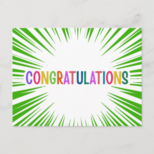 POSTAL FELICITACIONES (Anverso)