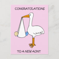 Felicitaciones a la nueva tía a un bebé