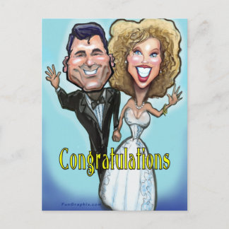 Postal Felicitaciones a las muñecas Bodas