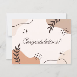 Postal Felicitaciones abstractas de arte