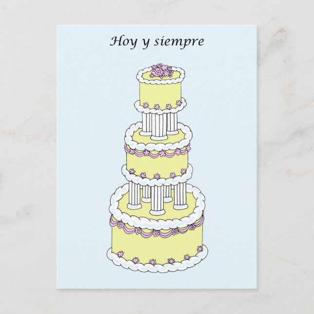 Postal Felicitaciones al Boda español (Anverso)