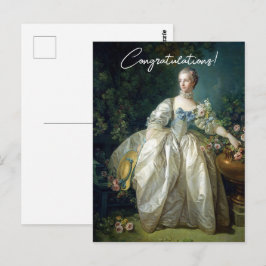 Postal Felicitaciones al Madame Bergeret 1766 Boucher