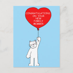 Postal Felicitaciones al nuevo gato Mascota