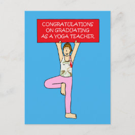 Postal Felicitaciones al profesor de Yoga graduado