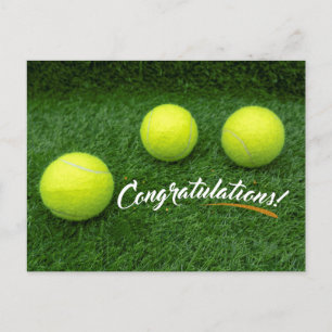 Postal Felicitaciones al tenis por el verde
