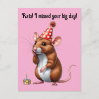 Felicitaciones atrasadas de cumpleaños con una rat