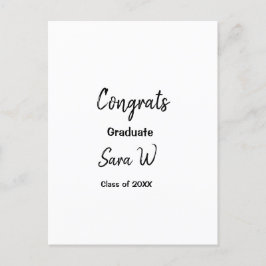 Postal Felicitaciones clase de año nombre escuela col