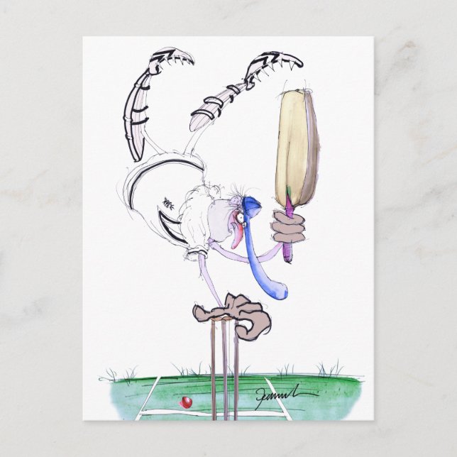 Postal felicitaciones - críquet, tony fernandes (Anverso)