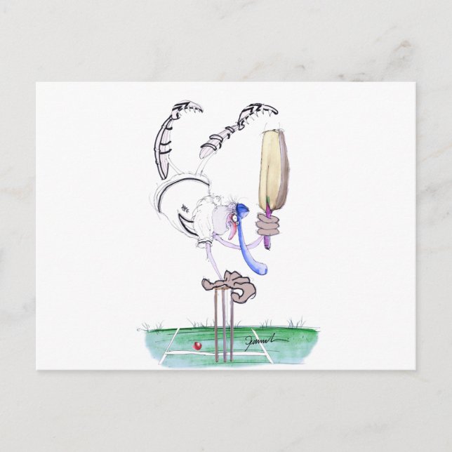 Postal felicitaciones - críquet, tony fernandes (Anverso)