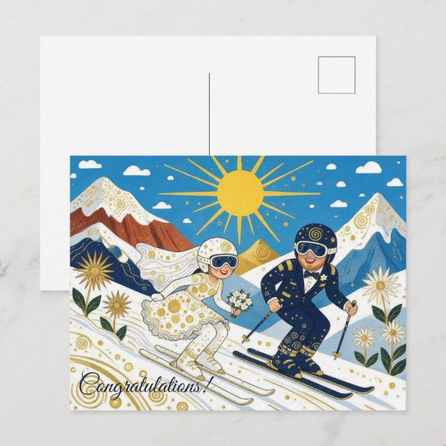 Postal Felicitaciones de Boda (Anverso / Reverso)