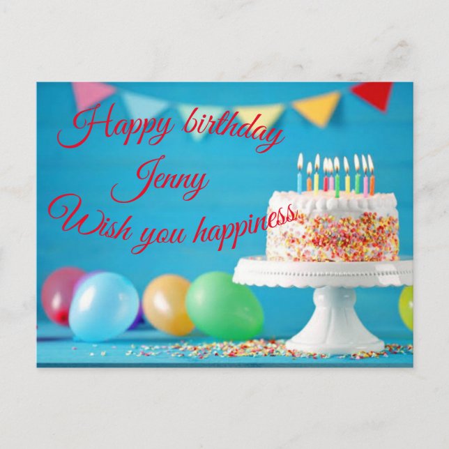 Postal felicitaciones de cumpleaños (Anverso)
