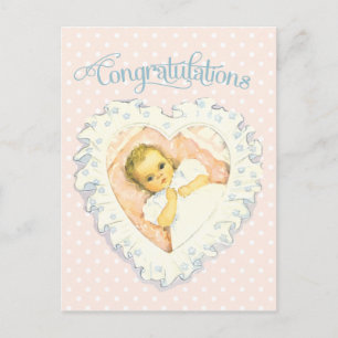 Postal Felicitaciones de época por el Recién nacido