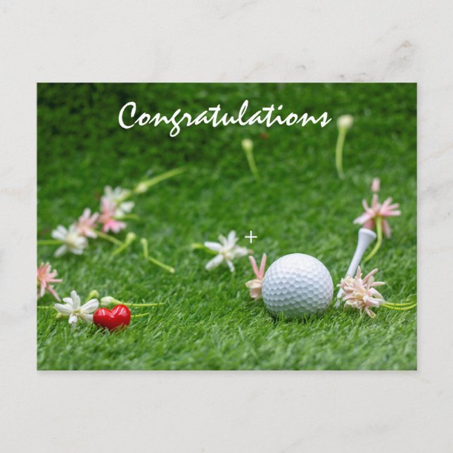 Postal Felicitaciones de golf (Anverso)