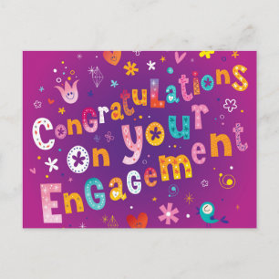 Postal Felicitaciones divertidas por tu compromiso