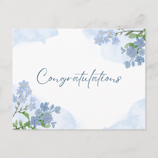 Postal Felicitaciones elegantes por el arte floral (Anverso)
