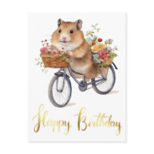 Felicitaciones Flores Personalizadas Hámster Lindo