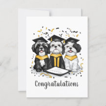 Felicitaciones Graduación Shih Tzu Perros