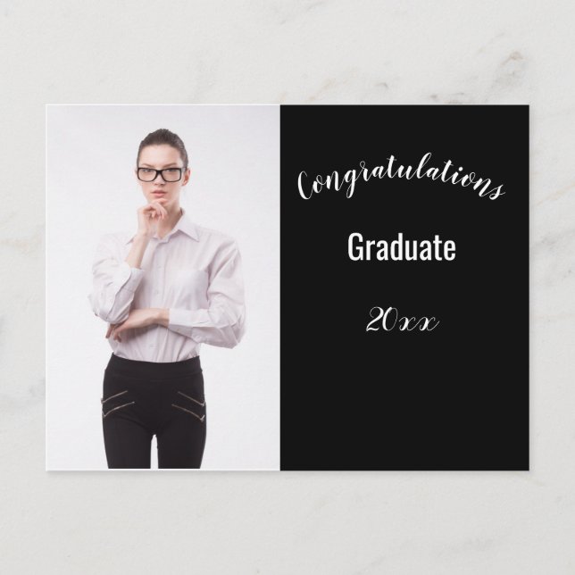 Postal Felicitaciones Graduate Photo and Year (Anverso)