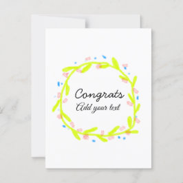 Postal Felicitaciones mínimas simples graduación agregue 