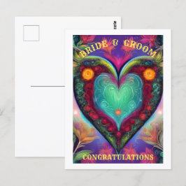 POSTAL FELICITACIONES NOVIA Y NOVIO