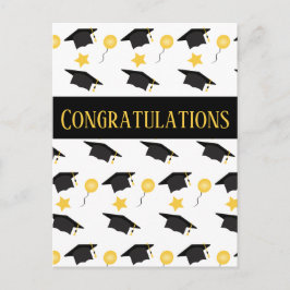 Postal Felicitaciones Patrón Gorra de globos de graduació