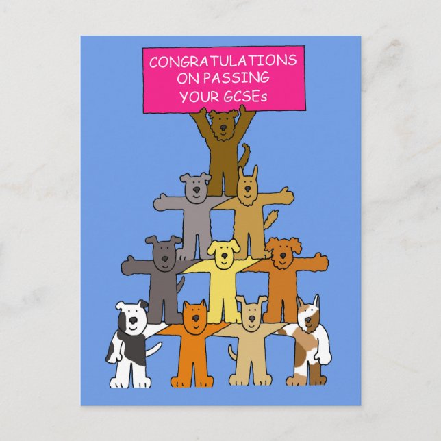 Postal Felicitaciones por aprobar tus GCSEs. (Anverso)
