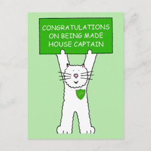 Postal Felicitaciones por convertirse en capitán de la ca