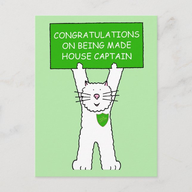 Postal Felicitaciones por convertirse en capitán de la ca (Anverso)