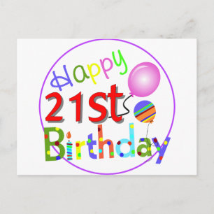 Postal Felicitaciones por cumpleaños 21