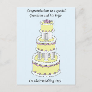 Postal Felicitaciones por el día de la boda de nietos y e