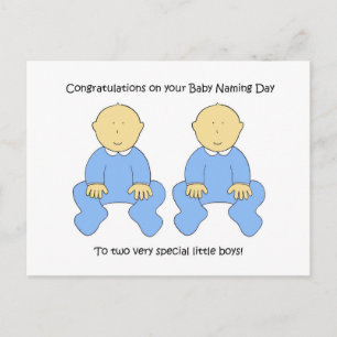 Postal Felicitaciones por el Día del Nombramiento de Bebé