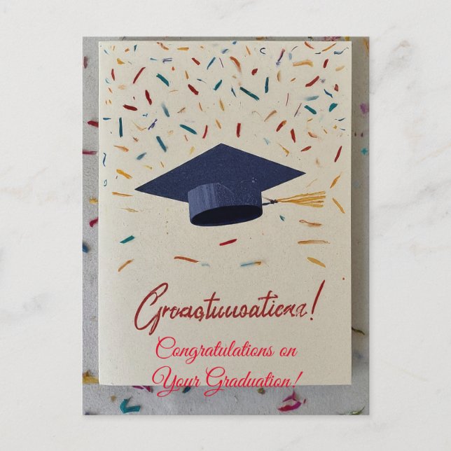 Postal ¡Felicitaciones por la graduación! (Anverso)
