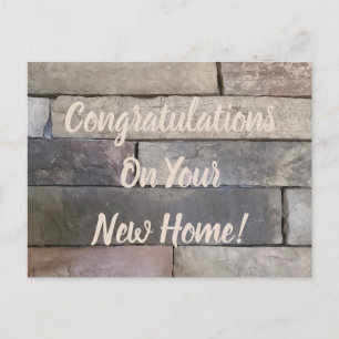 Postal Felicitaciones por su decoración de ladrillo para