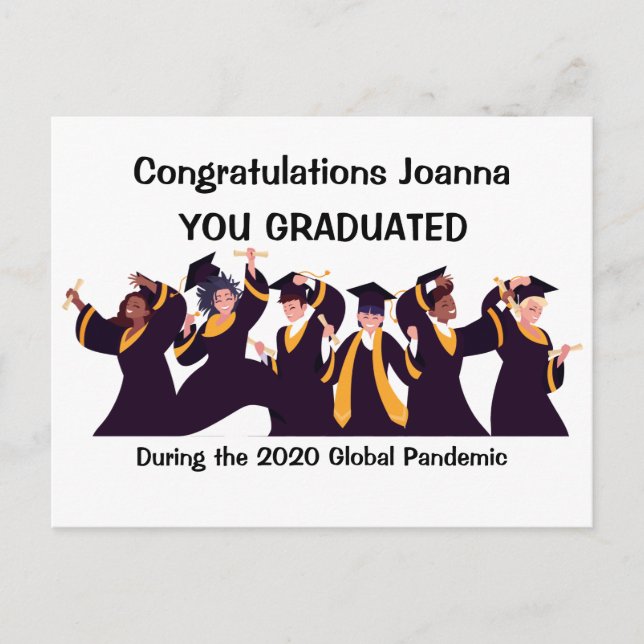 Postal Felicitaciones por su graduación 2020 (Anverso)