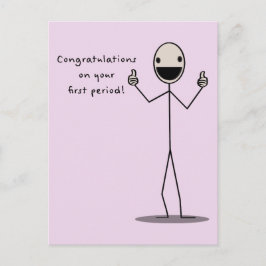 Postal Felicitaciones Por Su Primer Período