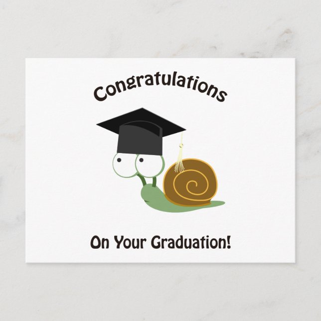 Postal Felicitaciones por tu caracol de graduación (Anverso)