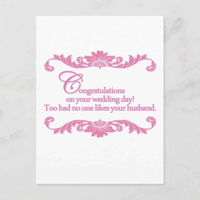 Postal ¡Felicitaciones por tu día de bodas! (Anverso)