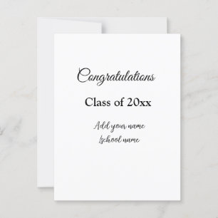 Postal Felicitaciones simples de graduación minimalistas 