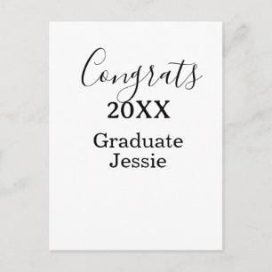 Postal Felicitaciones simples de graduación minimalistas
