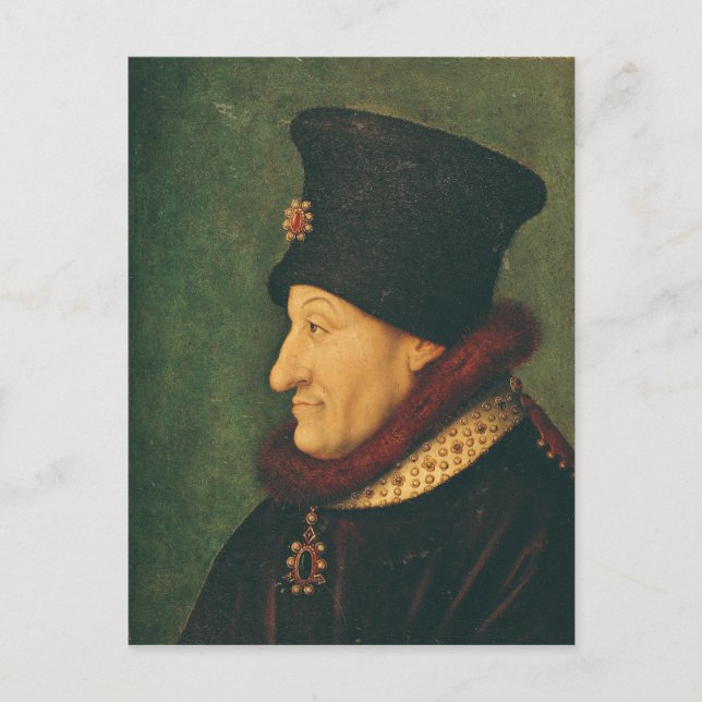 Postal Felipe de Francia Duque de Borgoña (Anverso)
