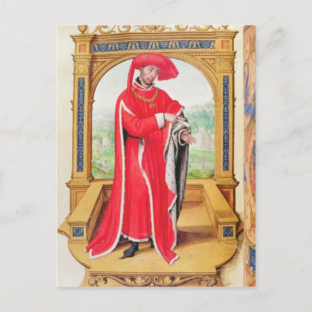 Postal Felipe el buen duque de Borgoña (Anverso)