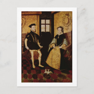 Postal Felipe II y María I, 1558