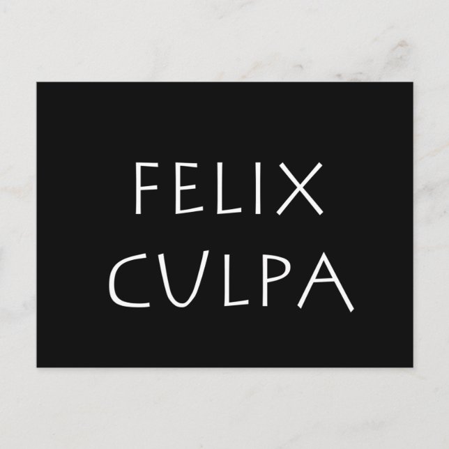 Postal Felix culpa (Anverso)
