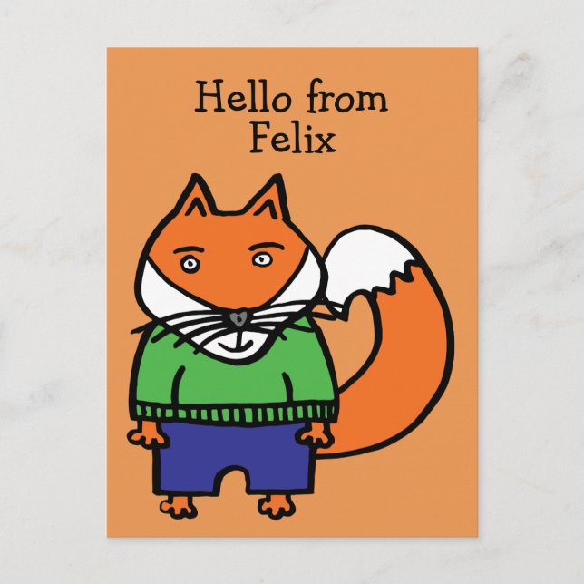 Postal Felix el Fox personalizado (Anverso)