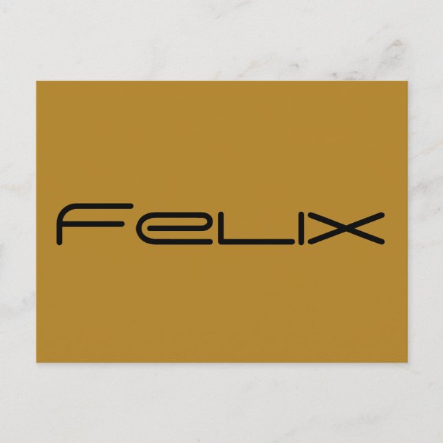 Postal felix, nombre del personaje de Orphan Black, geomé (Anverso)