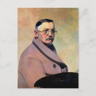 Postal Felix Vallotton - Autoretrato con traje de vestir