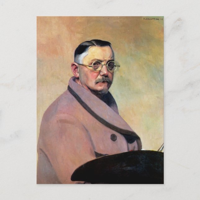 Postal Felix Vallotton - Autoretrato con traje de vestir (Anverso)