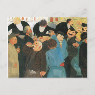 Postal Felix Vallotton - el bistro